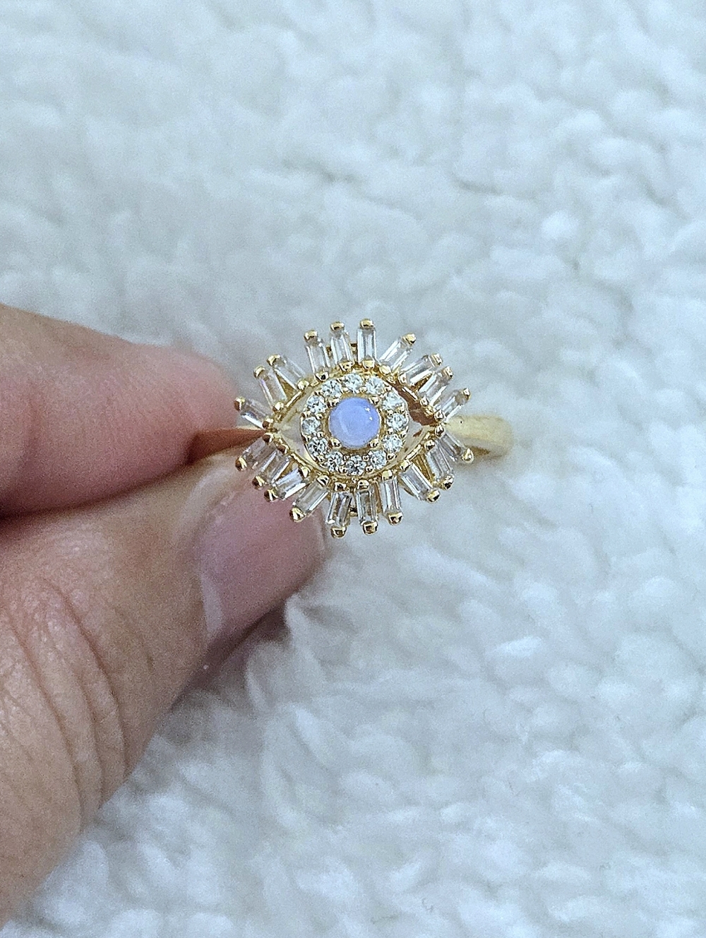 Rachel Zoe Evil Eye🧿 with Eyelashes Ring💍 - Picture 14 of 16
